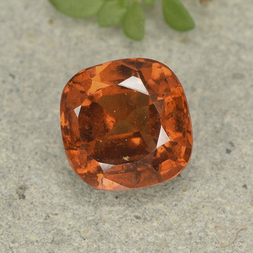 1.86ct Natürlicher Mitteldunkles Orange Hessonit-Granat, Kissen, VS-SI