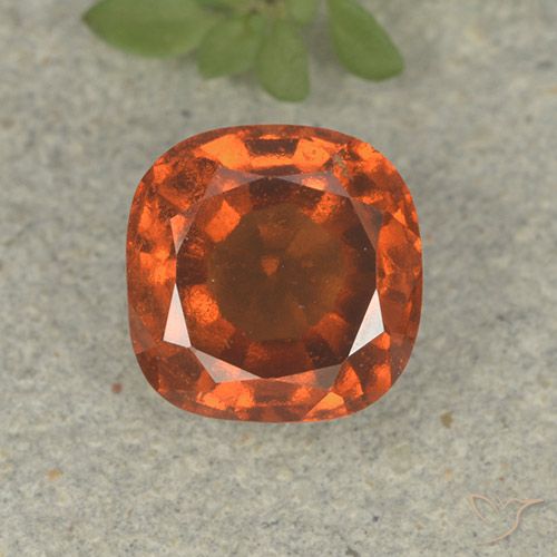 1.91ct Natürlicher tieforange Hessonit-Granat, Kissen, VS