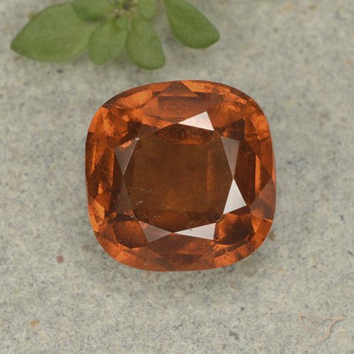 1.86ct Natürlicher Amber Orange Hessonit-Granat, Kissen, VS