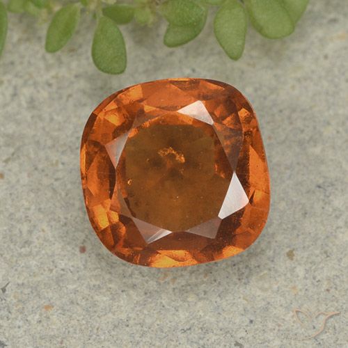 1.94ct Natürlicher Mitteldunkles Orange Hessonit-Granat, Kissen, VS