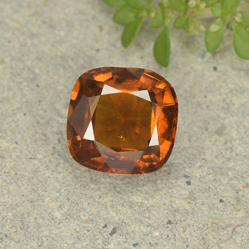 1.60ct Natürlicher tieforange Hessonit-Granat, Kissen, VS