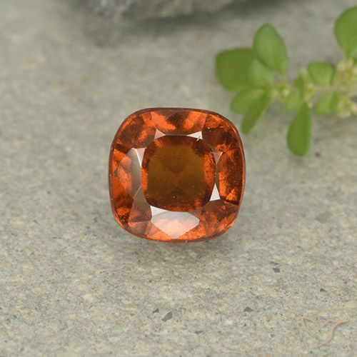 1.81ct Natürlicher Mitteldunkles Orange Hessonit-Granat, Kissen, VVS-VS