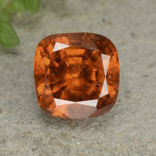 1.78ct Natürlicher tieforange Hessonit-Granat, Kissen, VS-SI