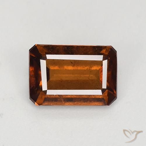 1.92ct Natürlicher tieforange Hessonit-Granat, Smaragdschliff, VS