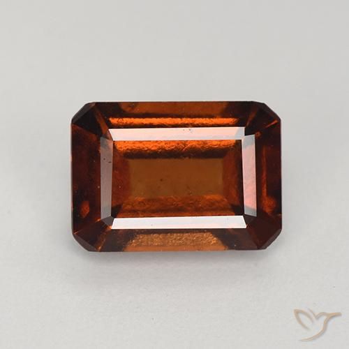 2.56ct Natürlicher tieforange Hessonit-Granat, Smaragdschliff, VS