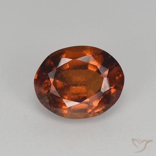 1.48ct Natürlicher Mittelorange Hessonit-Granat, Oval, VS