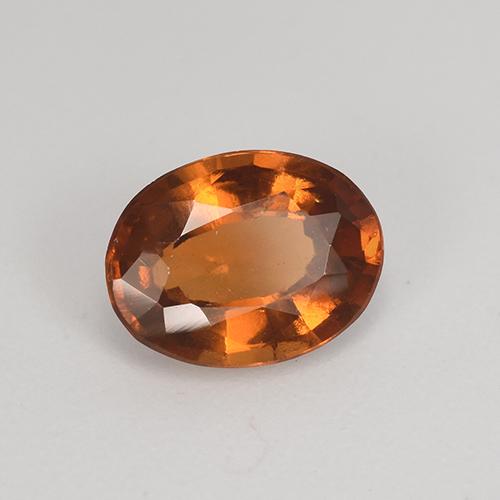 1,27 ctw natürlicher orangefarbener Hessonit, Oval Schliff, VS
