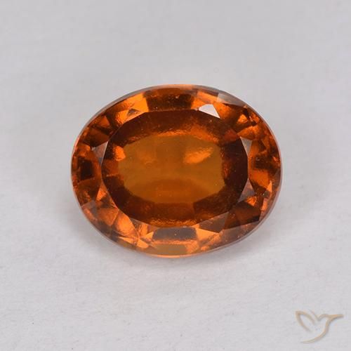 2.16ct Natürlicher Orangenbraun Hessonit-Granat, Oval, VS