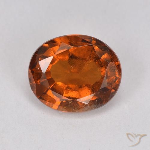 1.80ct Natürlicher rötlich-orange Hessonit-Granat, Oval, VS-SI