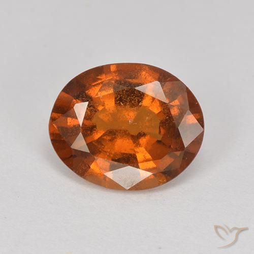 1.80ct Natürlicher tieforange Hessonit-Granat, Oval, VS-SI