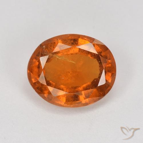2.18ct Natürlicher tieforange Hessonit-Granat, Oval, VS-SI