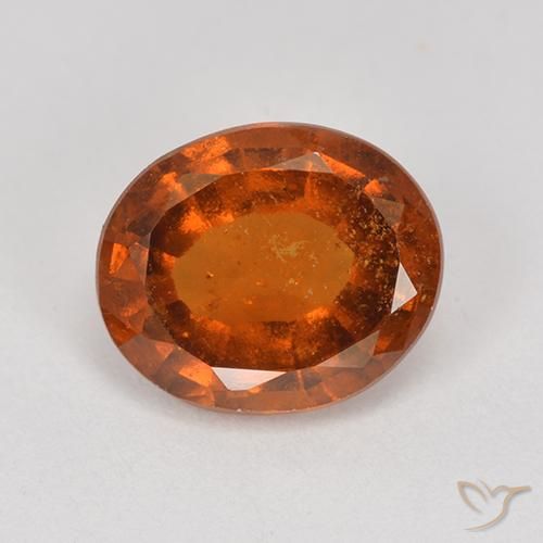 1.90ct Natürlicher rötlich-orange Hessonit-Granat, Oval, VS-SI