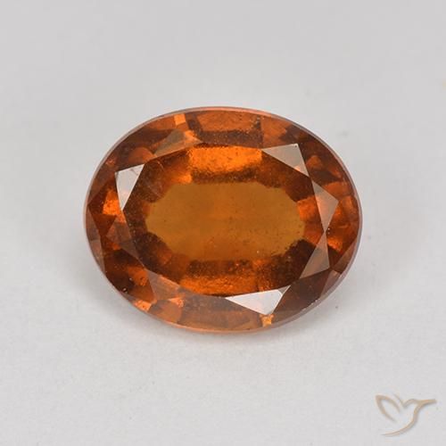 2.00ct Natürlicher Amber Orange Hessonit-Granat, Oval, VS