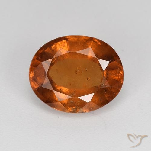 2.01ct Natürlicher rötlich-orange Hessonit-Granat, Oval, VS-SI