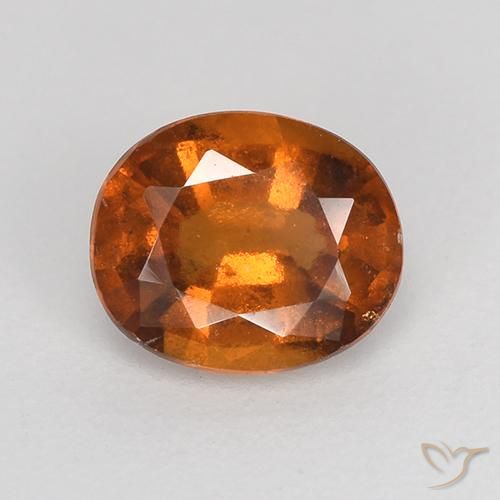 1.28ct Natürlicher Mitteldunkles Orange Hessonit-Granat, Oval, VS-SI