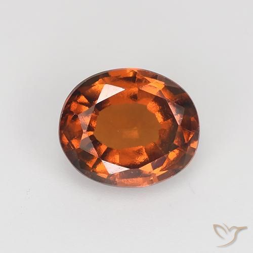 1.36ct Natürlicher Dunkelorange Hessonit-Granat, Oval, VVS-VS