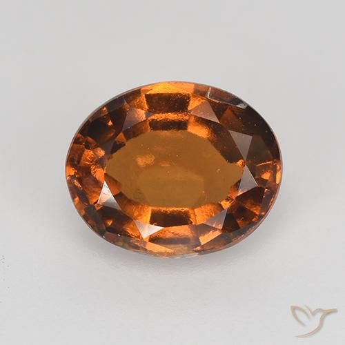 1.65ct Natürlicher Mitteldunkles Orange Hessonit-Granat, Oval, VVS-VS