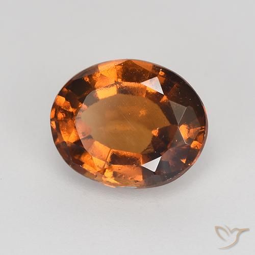 9,17 ctw natürlicher Mitteldunkles Orange Hessonit-Granat, Oval, VVS-VS