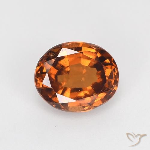 1.26ct Natürlicher tieforange Hessonit-Granat, Oval, VS