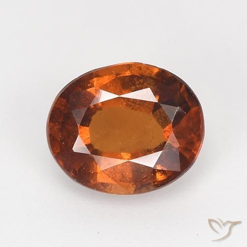 1.61ct Natürlicher rötlich-orange Hessonit-Granat, Oval, VS-SI