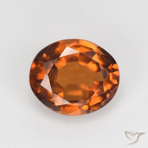 1.55ct Natürlicher Mitteldunkles Orange Hessonit-Granat, Oval, VS