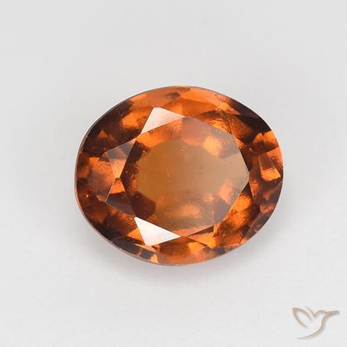 9,17 ctw natürlicher Mitteldunkles Orange Hessonit-Granat, Oval, VS