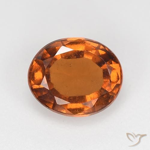 1.65ct Natürlicher Mitteldunkles Orange Hessonit-Granat, Oval, VS