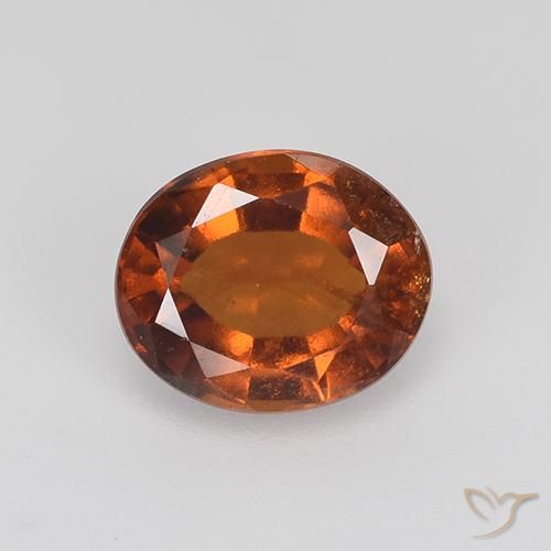 2.04ct Natürlicher tieforange Hessonit-Granat, Oval, VS