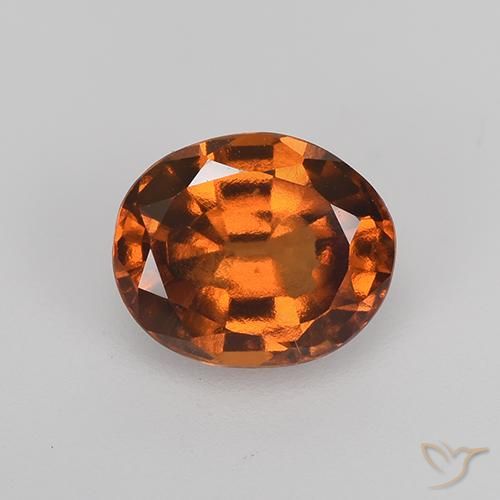 1.75ct Natürlicher tieforange Hessonit-Granat, Oval, VVS-VS