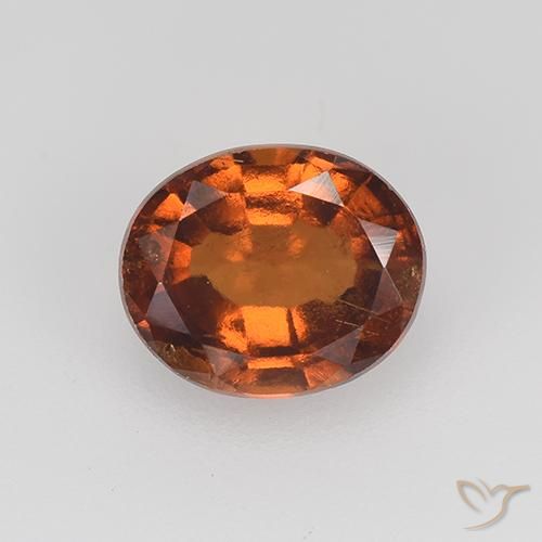 1.90ct Natürlicher Dunkelorange Hessonit-Granat, Oval, VS-SI