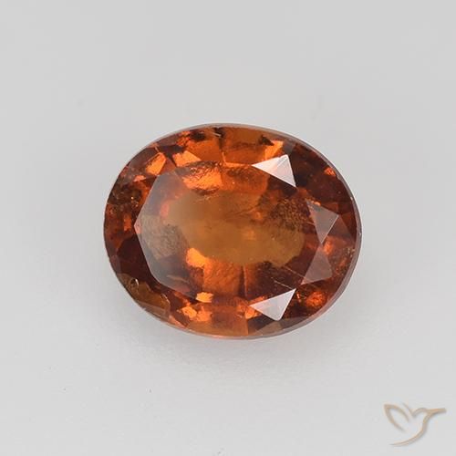 9,17 ctw natürlicher Dunkelorange Hessonit-Granat, Oval, VS-SI