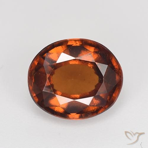 2.87ct Natürlicher rötlich-orange Hessonit-Granat, Oval, VS