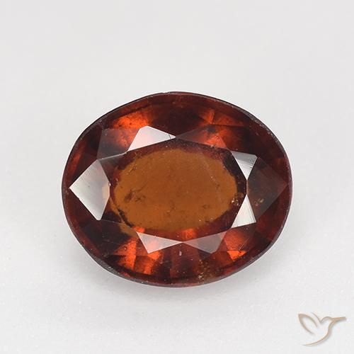 2.44ct Natürlicher dunkelrot Hessonit-Granat, Oval, VS-SI