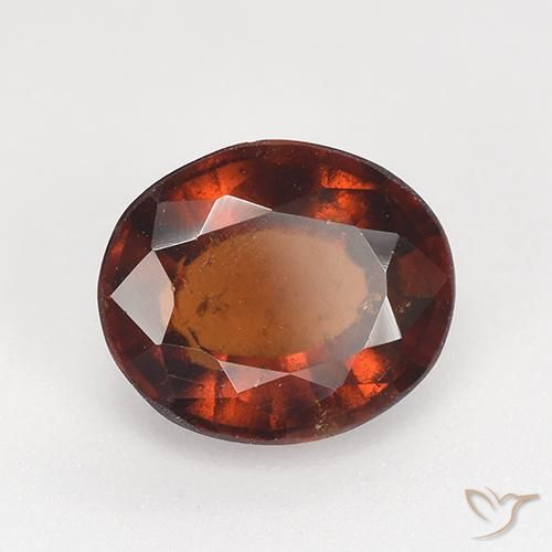 9,17 ctw natürlicher dunkelrot Hessonit-Granat, Oval, VS-SI
