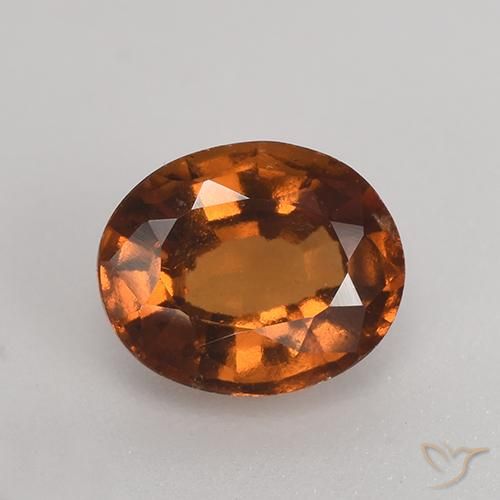 1.38ct Natürlicher Mitteldunkles Orange Hessonit-Granat, Oval, VS