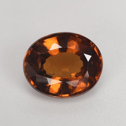 1,54 ctw natürlicher orangefarbener Hessonit, Oval Schliff, VS-SI
