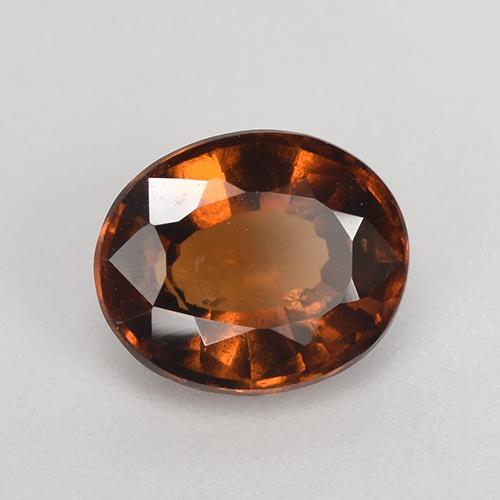 1,54 ctw natürlicher orangefarbener Hessonit, Oval Schliff, VS-SI