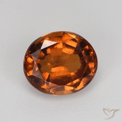1.45ct Natürlicher Mitteldunkles Orange Hessonit-Granat, Oval, VS
