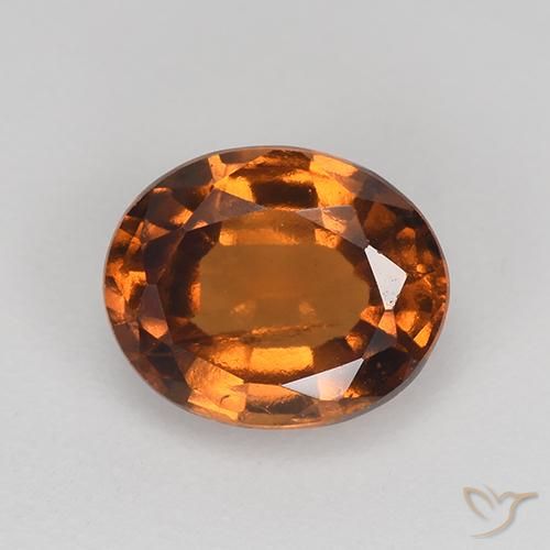 1.35ct Natürlicher Mitteldunkles Orange Hessonit-Granat, Oval, VS