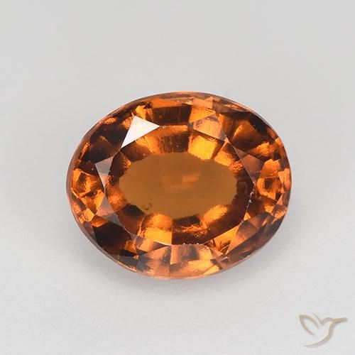 1.48ct Natürlicher Mitteldunkles Orange Hessonit-Granat, Oval, VS