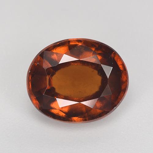 3,03 ctw natürlicher orangefarbener Hessonit, Oval Schliff, VS