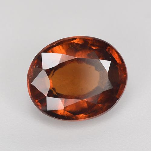 3,03 ctw natürlicher orangefarbener Hessonit, Oval Schliff, VS