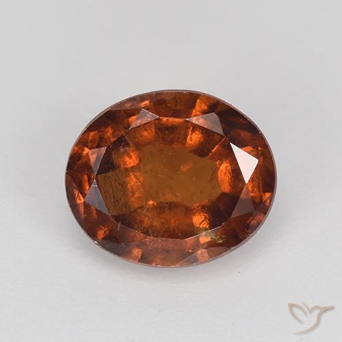 2.03ct Natürlicher rötlich-orange Hessonit-Granat, Oval, VS-SI