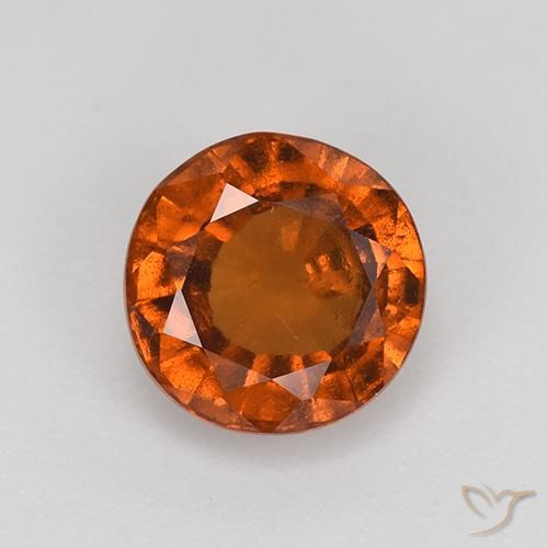 2.10ct Natürlicher Amber Orange Hessonit-Granat, Runden, VS-SI