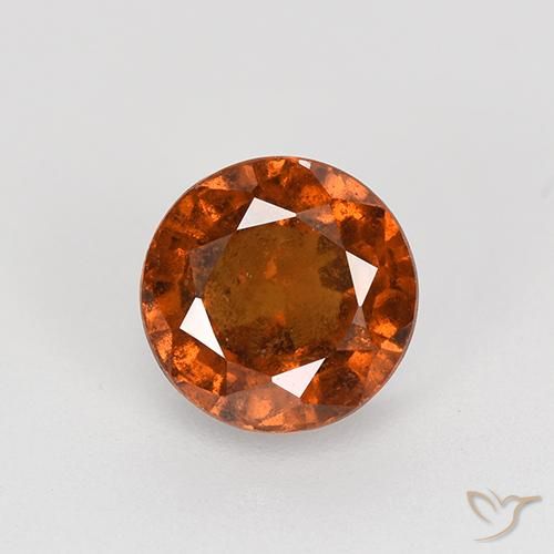 1.83ct Natürlicher rötlich-orange Hessonit-Granat, Runden, VS-SI