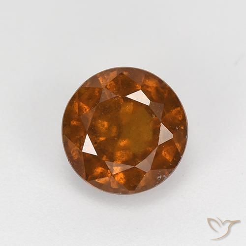 1.76ct Natürlicher rötlich-orange Hessonit-Granat, Runden, VS-SI