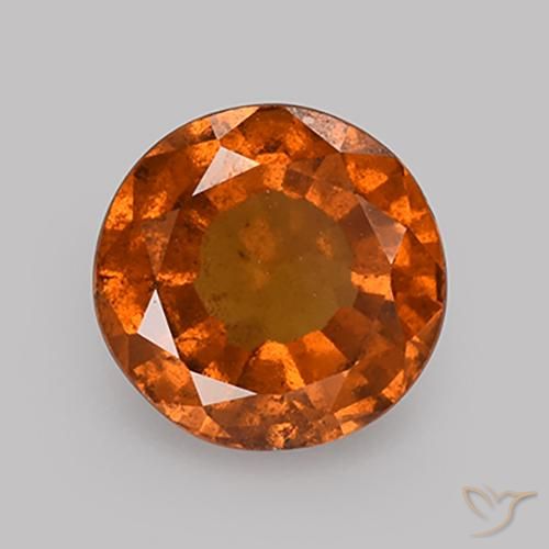 1.87ct Natürlicher rötlich-orange Hessonit-Granat, Runden, VS