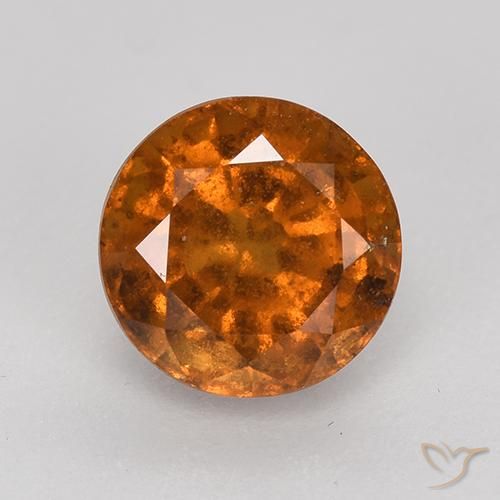 1.79ct Natürlicher tieforange Hessonit-Granat, Runden, VS