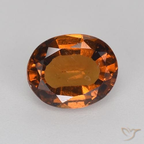 1.22ct Natürlicher Mitteldunkles Orange Hessonit-Granat, Oval, VS