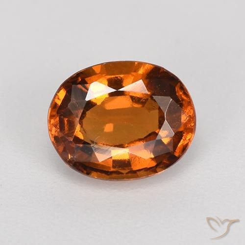 1.24ct Natürlicher tieforange Hessonit-Granat, Oval, VS